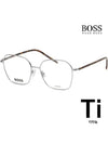 Hugo Boss Titanium Glasses Frame BOSS1398 010 Fashion Light Silver Men Women - HUGO BOSS - BALAAN 6