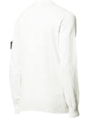 Men's Wappen Patch Crew Neck Knit Top White - STONE ISLAND - BALAAN 4