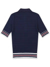 golfwear cable color scheme short sleeve knit PK shirt navy - ONOFF - BALAAN 3