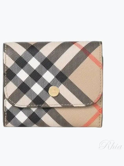 Check Coin Card Wallet Sand - BURBERRY - BALAAN 2