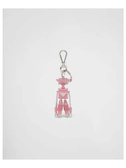 Saffiano Leather Robot Keychain Trick Petal Pink - PRADA - BALAAN 2