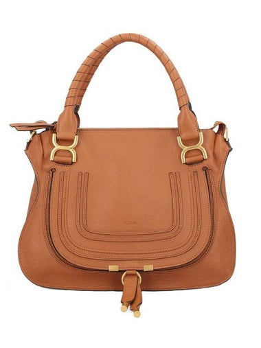 Marcie Grained Leather Tote Bag Tan - CHLOE - BALAAN 1