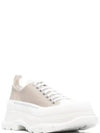 Tread Slick Lace-Up Low Top Sneakers Beige - ALEXANDER MCQUEEN - BALAAN 2