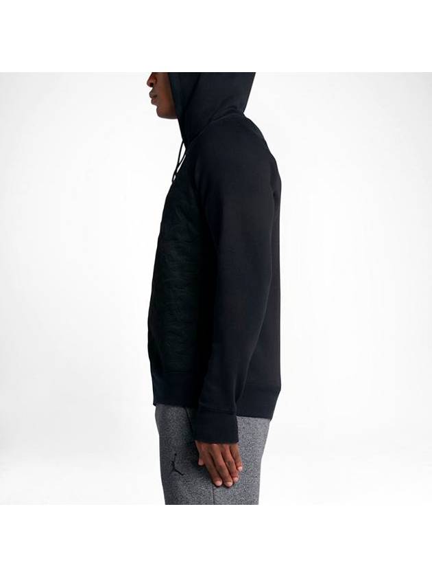 01819125010JordanAir Jordan 3 Fleece Hooded Zip JacketBlack - NIKE - BALAAN 4