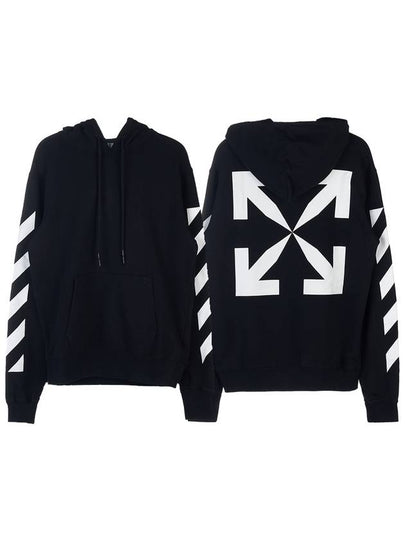 Diag Arrow Printing Hoodie Black - OFF WHITE - BALAAN 2