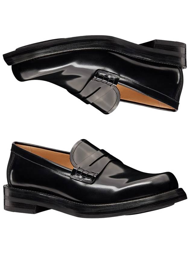 Carlo Polished Calfskin Loafers Black - DIOR - BALAAN 2