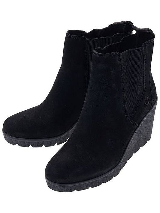 Women's Suede Ankle Boots A1RKY PARIS HEIGHT DOUBLE GORE CHELSEA BLACK NUBUC - TIMBERLAND - BALAAN 1