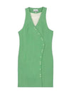 Suiting Sleeveless Short Dress Women's Green - GANNI - BALAAN 2