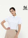 zip-up puff sleeve Y-collar short-sleeved T-shirt DD2WTS106WH - DUVIK - BALAAN 3