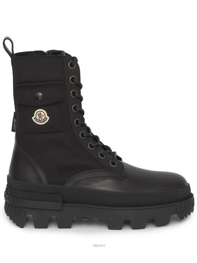 Konture Pocket Logo Patch Walker Boots Black - MONCLER - BALAAN 2