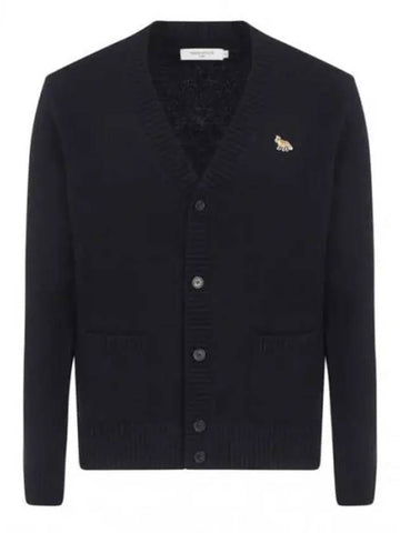 HM00501KT1006 Baby Fox Logo Patch Lambswool Cardigan 1207744 - MAISON KITSUNE - BALAAN 1