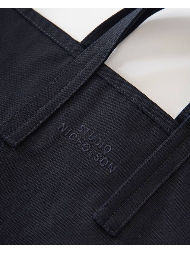 embroidered logo small tote bag eco bag navy - STUDIO NICHOLSON - BALAAN 4