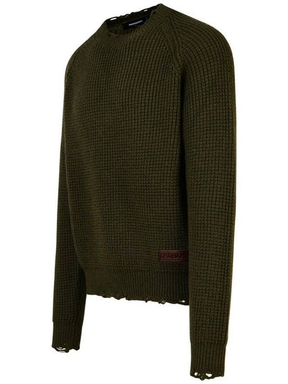 DSQUARED2 Dark Green Wool Sweater - DSQUARED2 - BALAAN 2