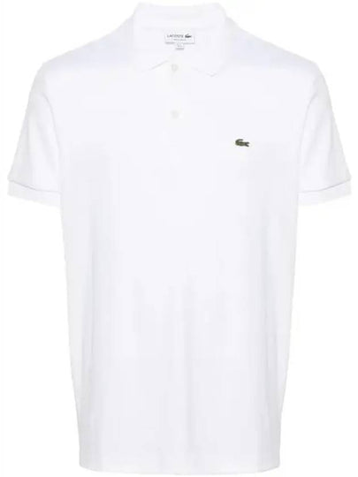 Men’s Regular Fit Pima Cotton Polo Shirt White - LACOSTE - BALAAN 2