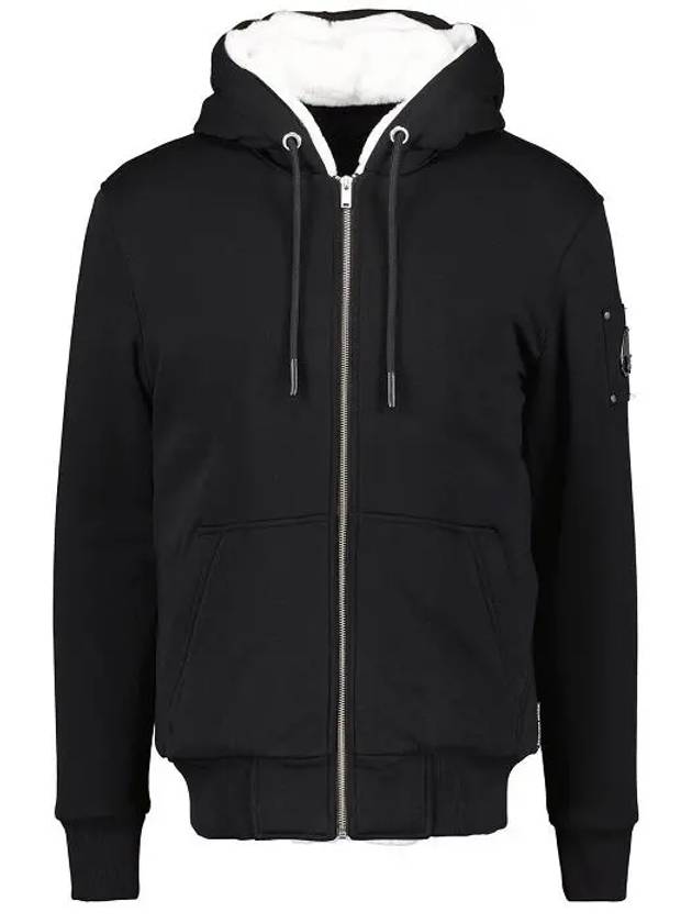 Classic Bunny Zip Up Hoodie White Lining Black - MOOSE KNUCKLES - BALAAN 4