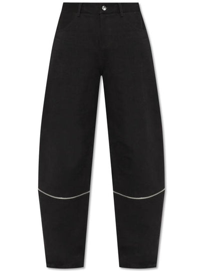 Willow Smith 2 in 1 Cotton Wide Pants Black - MONCLER - BALAAN 2