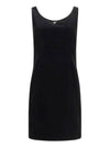 Triangle Logo Sleeveless Short Dress Black - PRADA - BALAAN 2