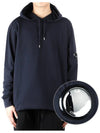 Men's Light Fleece Lens Wappen Hoodie Navy - CP COMPANY - BALAAN 2