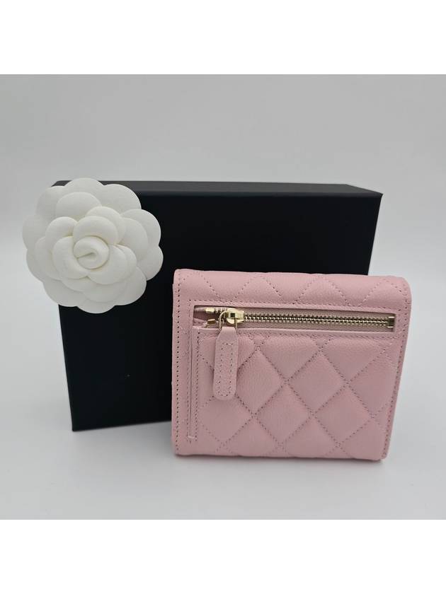 Classic snap flap bi fold wallet light pink AP0231 - CHANEL - BALAAN 7