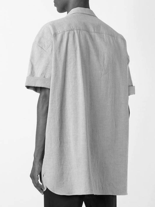 turn up WHITE DENIM SHIRT - NEIL BARRETT - BALAAN 2