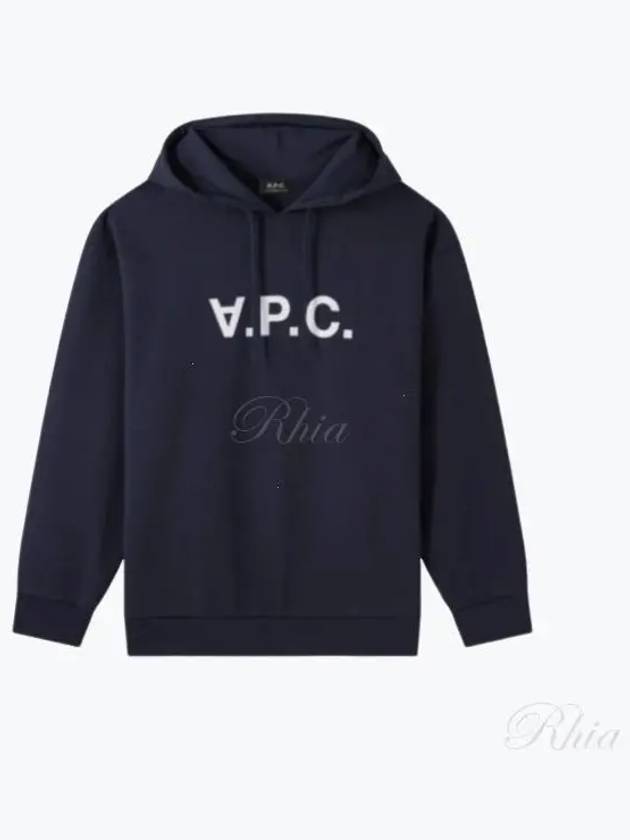 Milo Logo Cotton Hoodie Blue - A.P.C. - BALAAN 2