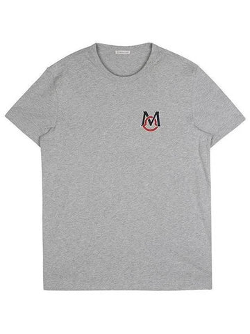 21SS 8C7C600 8390T 984 Men's Logo Embroidery T-Shirt Gray 998347 - MONCLER - BALAAN 1