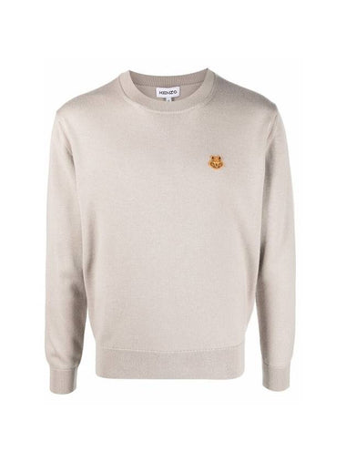 Tiger Logo Wool Knit Top Beige - KENZO - BALAAN 1