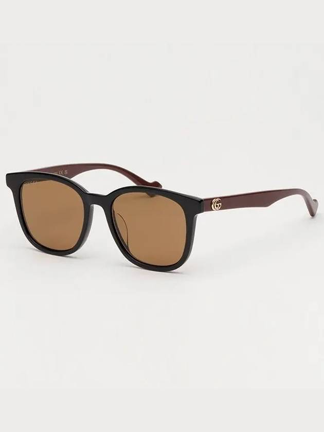 Eyewear Square Horn-Rim Sunglasses Brown - GUCCI - BALAAN 3