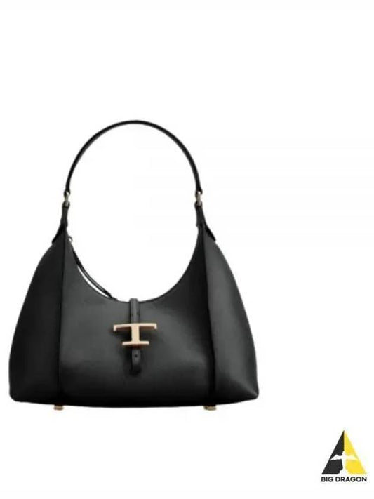 T Timeless Calf Leather Small Shoulder Bag Black - TOD'S - BALAAN 2