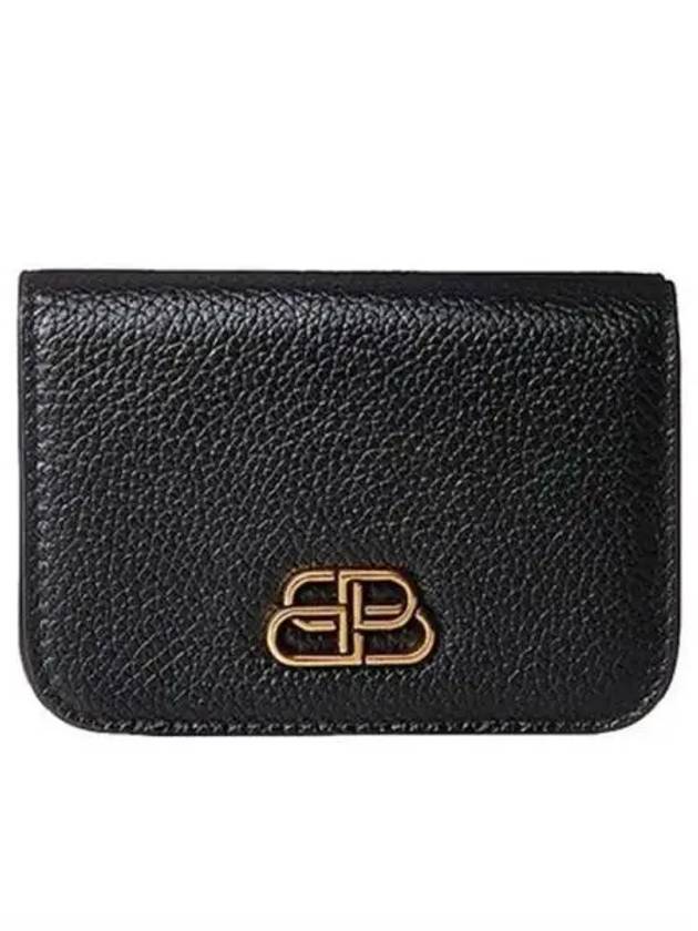 Gold BB Logo Half Wallet Black - BALENCIAGA - BALAAN 2