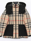 Women's Detachable Check Puffer Hoodie Padding Archive Beige - BURBERRY - BALAAN 3