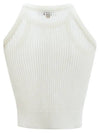 Runway Mugung Crochet Knit Halter Sleeveless Ivory - ULKIN - BALAAN 3