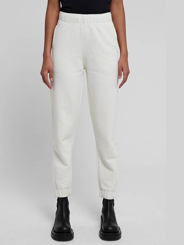 Side Logo Cotton JoGGer Track Pants White - GANNI - BALAAN 2