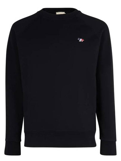 Tricolor Fox Patch Sweatshirt Black - MAISON KITSUNE - BALAAN 2