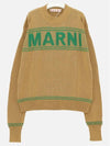 Logo Cotton Knit Top Yellow - MARNI - BALAAN 4