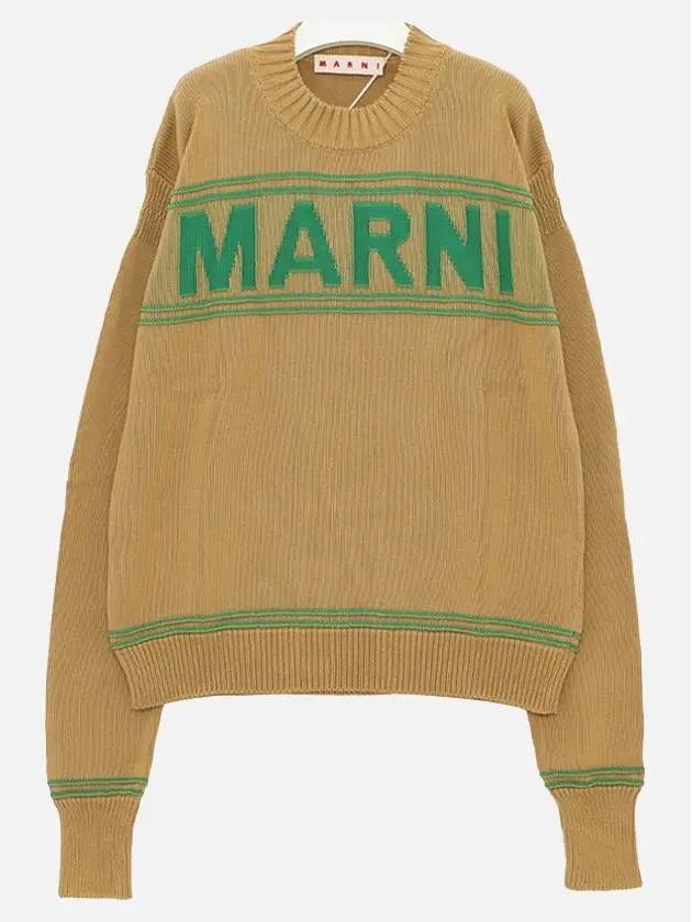 Logo Cotton Knit Top Yellow - MARNI - BALAAN 4