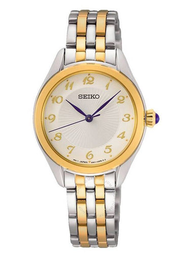 Seiko Quartz Silver Dial Two-Tone Ladies Watch SUR380P1 - SEIKO - BALAAN 1