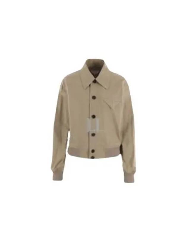 Button Cotton Jacket Beige - BOTTEGA VENETA - BALAAN 2