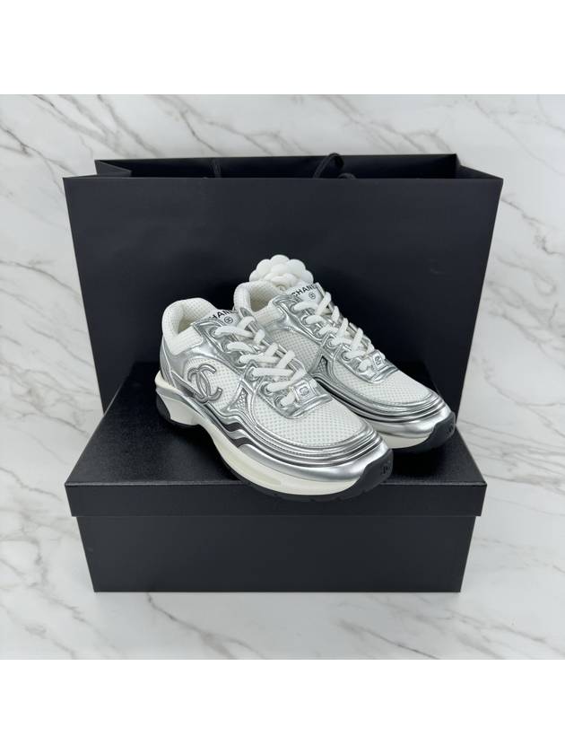 Shasix Sneakers Fabric Laminated Silver G39792 - CHANEL - BALAAN 1