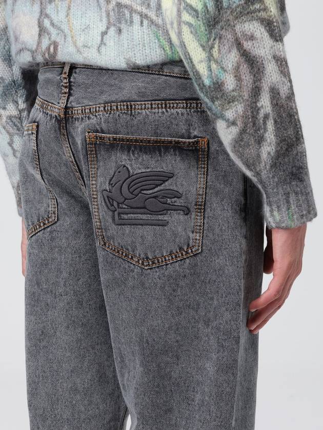 Jeans Etro in denim con logo ricamato - ETRO - BALAAN 5