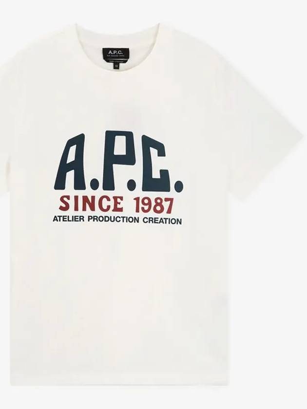 Print Label Short Sleeve T-Shirt White - A.P.C. - BALAAN 3