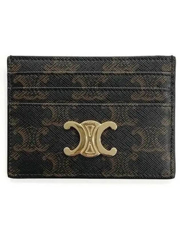 10L832CQH Triope Logo Card Wallet 10L832 CQH0 4LU 1052482 - CELINE - BALAAN 1