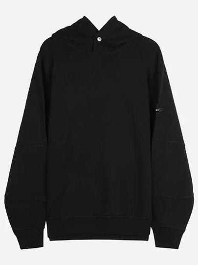 Compass Badge Cotton Hoodie Black - STONE ISLAND - BALAAN 2