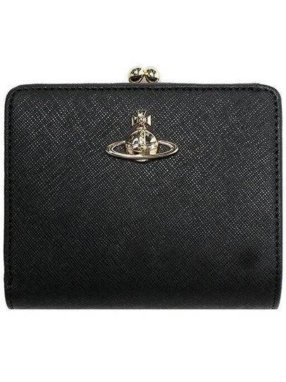 Saffiano Coin Half Wallet Black - VIVIENNE WESTWOOD - BALAAN 2