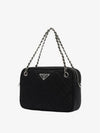 Nylon Quilted Tessuto Mini Shoulder Bag Black - PRADA - BALAAN 3