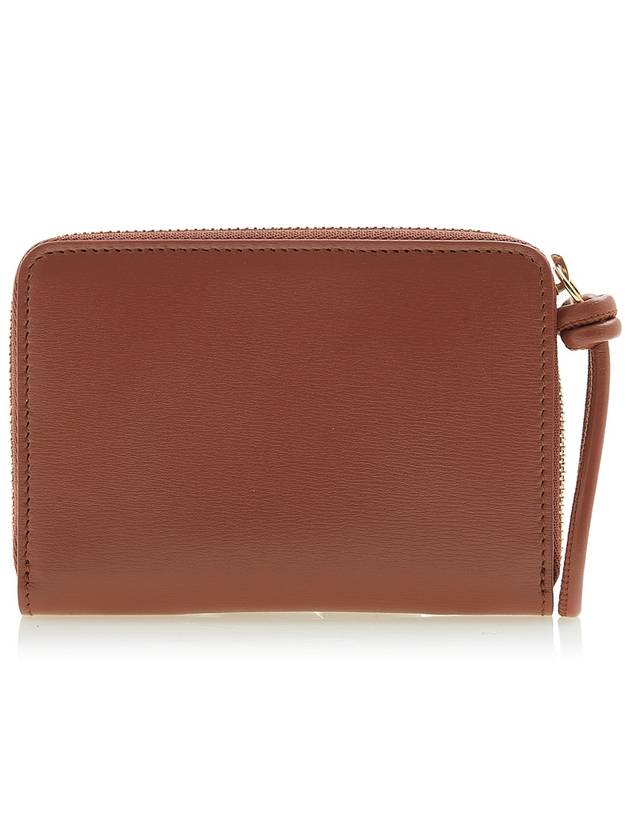 Around Zipper Leather Half Wallet Brown - JIL SANDER - BALAAN 4