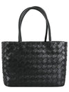 Intrecciato Lambskin Tote Bag Black - BOTTEGA VENETA - BALAAN 3