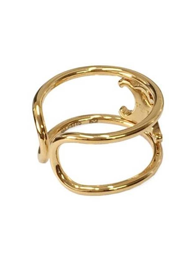 Triomphe Logo Ring Gold - CELINE - BALAAN 4