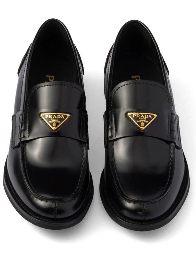 Brushed leather loafers black 1D813N 055 F0002 - PRADA - BALAAN 5