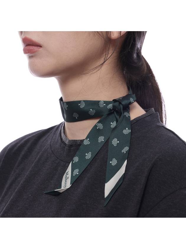 Small Skinny Scarf Green - MULBERRY - BALAAN 5